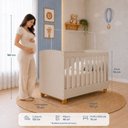 Ver imagem 4 de Quarto de Bebê Completo Apolo | Berço 2 em 1, Cômoda Sapateira 100% MDF