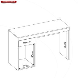 Escrivaninha 120cm 1 Porta 1 Gaveta Vitória  - 10