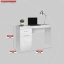 Ver imagem 3 de Escrivaninha Mesa Escritório 120cm 1 Porta 1 Gaveta Vitória