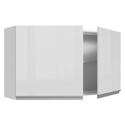 Armário De Cozinha Aéreo 100% MDF 120 cm Portas Branco Brilho Acordes Madesa - 5