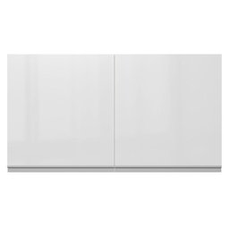 Armário De Cozinha Aéreo 100% MDF 120 cm Portas Branco Brilho Acordes Madesa - 9