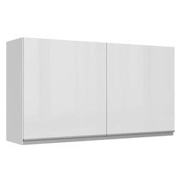 Armário De Cozinha Aéreo 100% MDF 120 cm Portas Branco Brilho Acordes Madesa - 2