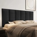 Ver imagem 3 de Cabeceira Modular E Box 20x60 Em Material Sintético Preto
