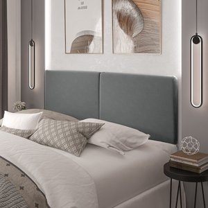 Cabeceira Suspensa Marca Bigsono Sophia Grafite Casal 1.40 X 0,55 X 0,05