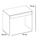 Ver imagem 3 de Escrivaninha Facility Demobile 1 Gaveta 91cm Ébano