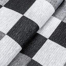 Tapete Jacquard Sala Quarto Látex 1,35 M X 2,00 M Pequeno Emborrachado Antiderrapante Pixel Preto - 5