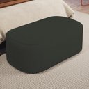 Ver imagem 2 de Kit 02 Puffs Decorativos Orgânicos para Living Quarto 100cm Doha W01 Linho Verde Musgo - Lyam Decor