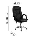 Ver imagem 3 de Cadeira de Escritório Home Office Giratória com Altura Ajustável Preto