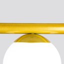 Ver imagem 4 de Lustre Pendente Figo Ouro - 6 Globos Esfera de Vidro Branco