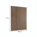 Ver imagem 2 de Painel Ripado para TV - 2700x1800x25 mm - Imbuia