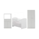 Ver imagem 3 de Quarto Infantil Completo com Berço Guarda-roupa e Cômoda Multimóveis Mp4358 Branco