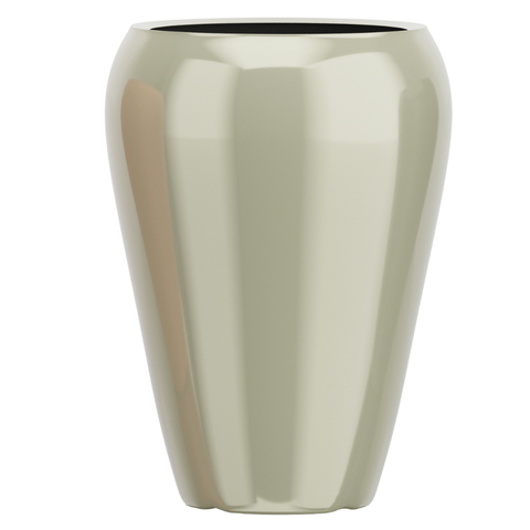Vaso Vietnamita Fibra de Vidro Tóquio g 74cm Grande Plantas Champagne