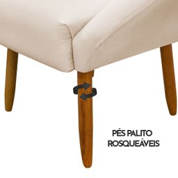 Kit 2 Poltronas Decorativa para Sala Recepção Manicure Consultório Stella Suede - 9