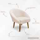 Ver imagem 3 de Kit 2 Poltronas Decorativa para Sala Recepção Manicure Consultório Stella Suede