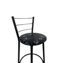 Ver imagem 3 de Kit 3 Banqueta Alta Preta Cozinha Gourmet Americana Balcão:preto Floral