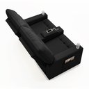 Ver imagem 2 de Poltrona Reclinável para Cinema Parma 2 Lugares Baú Usb Veludo Fh1 - D'Rossi Cor Preto
