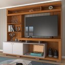 Ver imagem 1 de Estante para Tv até 55 Polegadas Cinema 2 Portas Freijó/off White - Panorama Móveis