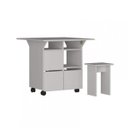 Ver imagem 6 de Mesa de Jantar 4 Lugares Quadrado Tampo Dobrável MDP Branco