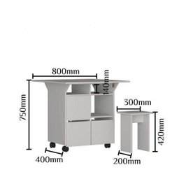 Mesa de Jantar 4 Lugares Quadrado Tampo Dobrável MDP Branco - 5 Mesa de Jantar 4 Lugares Quadrado Tampo Dobrável MDP Branco - 5