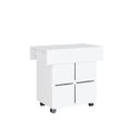 Ver imagem 6 de Mesa de Jantar 4 Lugares Quadrado Tampo Dobrável MDP Branco