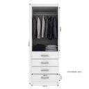 Ver imagem 4 de Guarda-Roupa Solteiro 2 Portas 4 Gavetas Yescasa