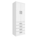 Ver imagem 3 de Guarda-Roupa Solteiro 2 Portas 4 Gavetas Yescasa