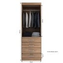 Ver imagem 4 de Guarda Roupa Solteiro 2 Portas 4 Gavetas Yescasa