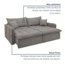 Ver imagem 6 de Sofá Cama Retrátil e Reclinável 2 Lugares Pés Madeira Maciça 220cm Michigan Yescasa