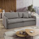 Ver imagem 1 de Sofá Cama Retrátil e Reclinável 2 Lugares Pés Madeira Maciça 220cm Michigan Yescasa