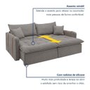 Ver imagem 4 de Sofá Cama Retrátil e Reclinável 2 Lugares Pés Madeira Maciça 220cm Michigan Yescasa