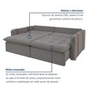 Ver imagem 7 de Sofá Cama Retrátil e Reclinável 2 Lugares Pés Madeira Maciça 220cm Michigan Yescasa