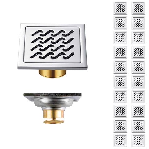 Ralo Inox 10x10 Kit 20 Uni Anti Odor Banho Lavabo Anti Inseto Banheiro Jardim Casa Quintal Varanda
