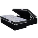 Ver imagem 1 de Conjunto Box Baú Solteiro: Colchão Molas Orthoflex D20 Comfortpedic + Base Crc Suede Black (88x188