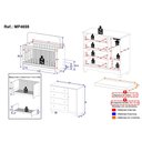 Ver imagem 3 de Berço Americano 3 em 1 com Colchão Incluso e Cômoda 1 Porta 4 Gavetas Dengo Multimóveis Mp4698