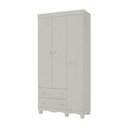 Ver imagem 2 de Guarda-Roupa Infantil 92cm 3 Portas e 2 Gavetas Dengo Multimóveis MP4437 - Off White