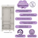 Ver imagem 3 de Guarda-Roupa Infantil 92cm 3 Portas e 2 Gavetas Dengo Multimóveis MP4437 - Off White