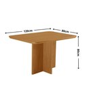 Ver imagem 4 de Conjunto de Jantar Olimpia 4 Lugares Tampo MDF Canto Copo Linho Grafite e Naturalle 120cm Moderna