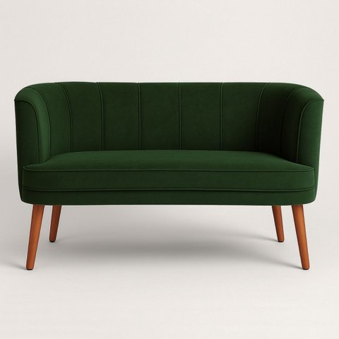 Sofá Namoradeira Confortável para Sala de Estar Tecido Veludo Luxo