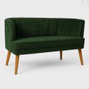 Ver imagem 2 de Sofá Namoradeira Confortável para Sala de Estar Tecido Veludo Luxo