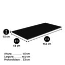 Ver imagem 2 de Tampo para Balcão Gabinete de Cozinha Flat 150cm Mdp Preto - Desk Design