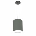 Ver imagem 1 de Lustre Luminária Pendente Vivare Free Lux Pe-4103pr Cúpula em Tecido 15x20cm Cinza-escuro Canopla