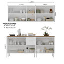 Ver imagem 3 de Cozinha Modulada Compacta em Aço 4 Peças 10 Portas 2 Gavetas Dobradiças Slow Motion Renova Itatiaia Branco
