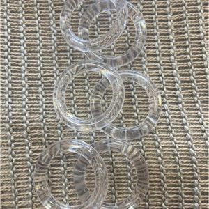Kit Argola Cristal Porta Guardanapo, Ideal para Casamento, Mesa Posta e Festas Elegantes
