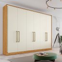 Ver imagem 1 de Guarda Roupa Casal Argos 6 Portas 100% Mdf - Made Marcs:peroba Off White