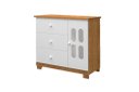 Ver imagem 2 de Cômoda / Sapateira SOF 3 Gavetas e 1 Porta Com Detalhes Vazados Com Visoresem Acrílico Fosco Cor Nat