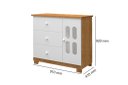 Ver imagem 3 de Cômoda / Sapateira SOF 3 Gavetas e 1 Porta Com Detalhes Vazados Com Visoresem Acrílico Fosco Cor Nat