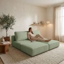 Ver imagem 3 de Sofá Cama 3 Lugares na Caixa 180 cm Versa Bouclê B05 - D'Rossi