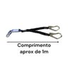Talabarte Y Elastizado com Abs Absorvedor de Energia Life Cintos Life-6004 Conector 55mm - 2