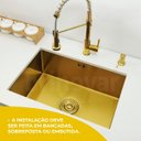 Ver imagem 6 de Cuba Pia Aço Inox Cozinha Gourmet Dourada com Acessórios 60x45 - Brinovar