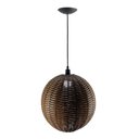 Ver imagem 2 de Kit Utron 3 Lustres Luminária Pendente Junco Globo Bola 35cm Globo 35 Natural